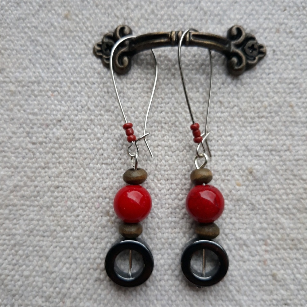 Clearance Sale! Cherry Disc Earrings